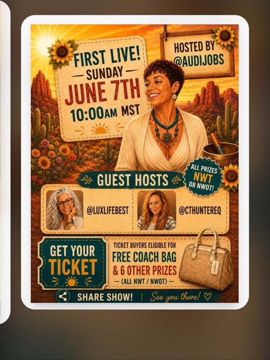 Coach Handbags - I Am Going LIVE ON Sunday June 7th At 10am MST